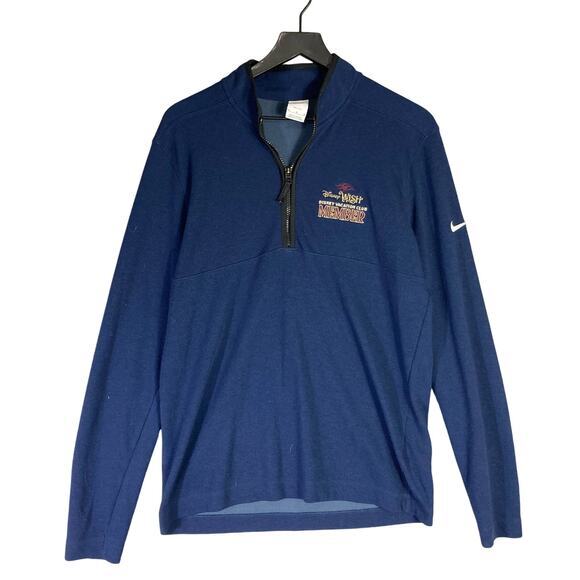 Disney Wish Unisex Blue Quarter-Zip Pullover‎ Size M Vacation Club DVC - Picture 1 of 10